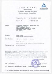 EMC certificate from Zhejiang Passion Import and Export Co., Ltd.