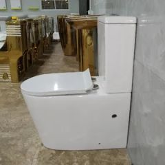 Australian Style Back to Wall Wc S-Trap P-Trap Available Ceramic Rimless Two Piece Toilet - Image 5