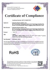 Tablet RoHS certificate from Shenzhen Risinno Gift Co., Ltd