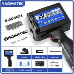 Yaomatec D30 Handheld Inkjet Printer 7mm 4.3" Touch 600dpi 12.7mm 42ml 800k Char 13M Warranty - Image 1