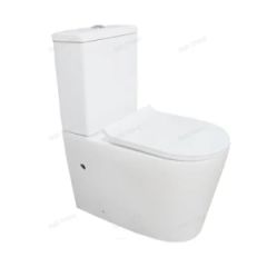 Australian Style Back to Wall Wc S-Trap P-Trap Available Ceramic Rimless Two Piece Toilet - Image 1