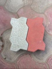 Zig Zag Paver Blocks Color Red Eco Friendly Yes Material Concrete Thickness(mm) 12mm Shape Zig Zag, Zig-Zag Country of Origin Made in - Image 1