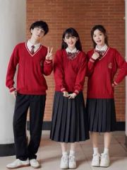 2025 Girls Sweater Suit Autumn and Winter New Korean Style Preppy Style Western Style Little Girl Uniform Knitted Dress - Dongguan Ardi Apparel Co., Ltd.