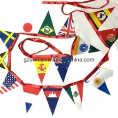 Custom Size All Country Flag String Pennant Origin China Size Customized Logo Customized Model NO. FL-031 Shape Customized - Image 3