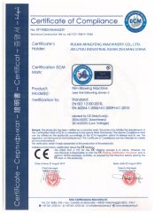 CE for film blowing machine certificate of Ruian Mingfeng Machinery Co., Ltd. – certificate photo, supplier certificates section