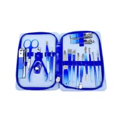 16PCS Gradient Blue Nail Clipper Set Home Nail Clipper MOQ 600set Color Silver Trademark SSS Brand Name SSS Shape Flat Head - Image 2