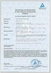 CE2018~2019 certificate from QINGDAO RAISING INOX CO., LTD.
