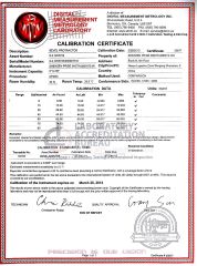 certificate of Bevel protractor certificate from Shenzhen Pride Instrument Inc.