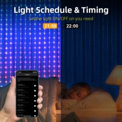 DIY Text Custom Pattern RGB Smart Color-Changing LED Curtain Light Strings - Image 2