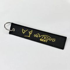Custom Embroidered Keychain Metal Ring Logo 13*3cm Eco-Friendly 1Y 3-7D Sample MOQ100 - Zhongshan Lixin Arts and Crafts Co., Ltd.