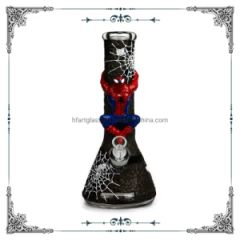 Hand Painting 3D Spider Man Art Glass Water Pipes Hookah 7mm Heavy Smoking Pipe - HF GLASS PRODUCTS CO., LIMITED