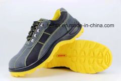Suede Leather Work Shoes/Casual Safety Footwear with Mesh Design - Image 6