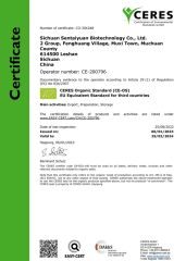 Cert EU certificate from Sichuan Sentaiyuan Biotechnology Co., Ltd.