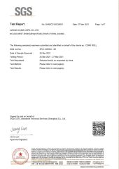 cork roll certificate from Xiamen Folover Import &Export Co., Ltd.
