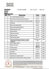 REACH TEST REPORT certificate from JOSO CORPORATION