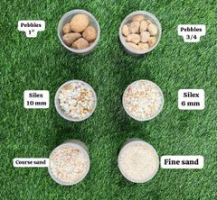 Filter Media Sand Gravels PRICE 400 Size 40 mm Color White Hardness no Usage Aquarium Country of Origin Made in India Application Multi-media - Image 1