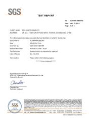 ASTM E 1477-98a(2013) Standard certificate of Brilliance China Ltd. – certificate photo, supplier certificates section