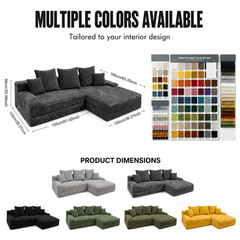 Compressed Sofa nobel Modern Living Room Sofa pure foam comfortable furniture L-shaped export wholesale - Image 4
