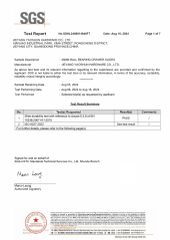 45mm drawer slide SGS test certificate certificate from Jieyang Yaoshun Hardware Co., Ltd.