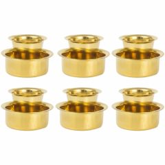 Golden Brass Coffee Dabara Set Size Medium Color Golden Finish Golden Pattern Plain Material Brass Thickness 1 MM Capacity 150 - Image 3
