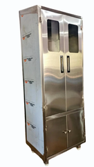 Stainless Steel Garment Storage Cubicle Color Silver Finish Powder Coated Material Stainless Steel Size 500x500x1000 mm (LxWxH - Image 1