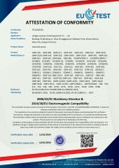 CE certification certificate from Suzhou Guanyu Mechanical Technology Co., Ltd