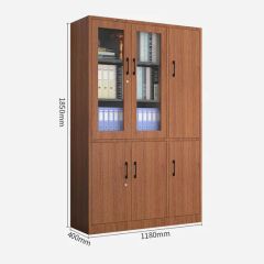 Steel Storage Glass Door Furniture China Factory Office Equipment Metal Filing Cabinet Wardrobe 4 Doors - Image 3