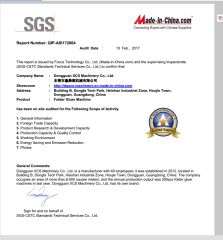 Professional gluer machine manufacturer----XCS certificate from DONGGUAN XCS MACHINERY CO., LTD.