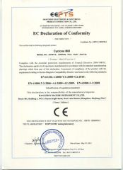 EC declaration of conformity of Cyclone Mill certificate of Zhejiang Top Cloud-Agri Technology Co., Ltd. – certificate photo, supplier certificates section