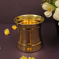 Brass Panchapatra Set Size Medium Shape Round Color Golden Finish Glossy Set Content 2 Material Brass Usage/Application - Image 6
