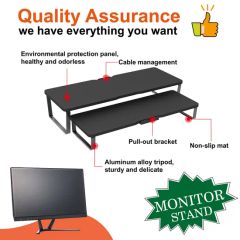 Dual Monitor Riser Wood Computer Portable Vertical Monitor Stand Other Computer Accessories - Image 4