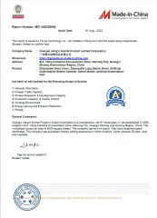 MIC Factory Certification Report certificate from Guangxi Jiang's Animal Product Limited Corporation