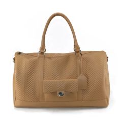 Embroidery Travel Bag Women Duffle Bag Women with Top Handle and Long Strap Large Capacity - Guangzhou Zexin Leather Co., Ltd.