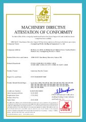 CE certificate from Guangdong Wetechor Intelligent Equipment Co., Ltd.