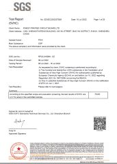 OSP REACH test report certificate from Finest Printed Circuit Board Ltd.