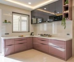 Designer Modular Kitchen Material HDHMR Appearance All Kitchen Design All Door Finishing - Adil