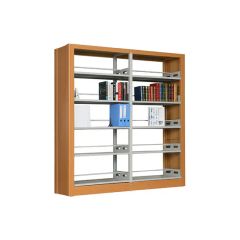 Premium Double Steel Portable Library Bookcase for Books Layer 5 Size High Door 0 Door Origin China Rotary Fixed Style - Image 2