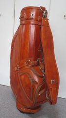 Maruman Majesty Genuine Leather Brown Luxury cart bag golf bag rare japan NEW - Image 1