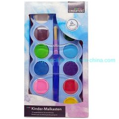 Crelando-8 Jumbo Water Color Cakes 12Color Plastic Art Paints Customized 15D Sample MOQ100 - Image 5