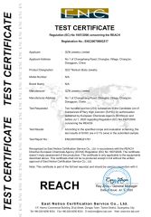 Reach Test certificate of Dongguan Guanzhiniu Jewelry Co., Ltd. – certificate photo, supplier certificates section
