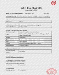 SDS certificate from Heyuan Ransheng Innovative Materials Co., Ltd.