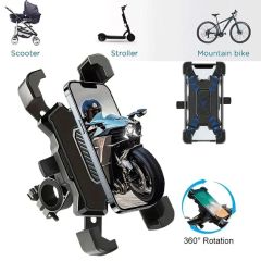 Bicycle Motorcycle Handlebar Rearview Mirror Cell Mount Bracket Mobile Phone Holder - Image 5