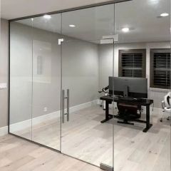 Clear Glass Partition for Office Color Black Origin China Condition New Material Metal HS Code 7008001000 Style Modern, - Image 3