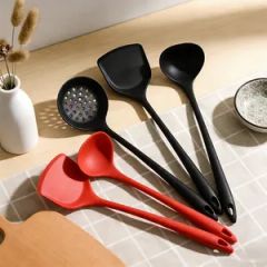 Silicone Cooking Utensils with Long Handles - Oversized Kitchen Tool Set - Image 4