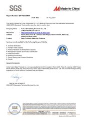 SGS certificate from Anhui Talent Baby Products Co., Ltd.
