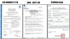 DOT-39,CE,KGS certificate from TIANSHUN MACHINERY CO., LTD