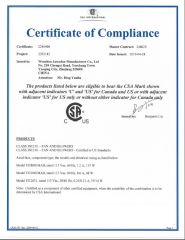 CSA Certificate certificate of Wenzhou Jason Fan Manufacturer Co., Ltd. – certificate photo, supplier certificates section