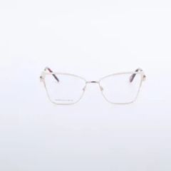 Custom Logo Printed Silver & Pink Myopia Optical Eyeglasses Frames - Image 1
