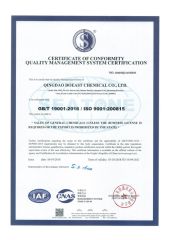 ISO9001 certificate from Qingdao Doeast Chemical Co., Ltd.