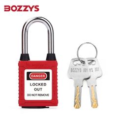 BD-G01DP 38mm Steel Shackle Safety Padlcok Brand Bozzys Material Plastic HS Code 83014000 Trademark BOZZYS Specification CE - Wenzhou Boshi Electric Technology Co., Ltd.